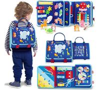 Busy Board Montessori Toy 2 3 4 5 Year Old Preschool Sensory Educational Toy for Motor Skills Development,Travel Toys,Gift for Boys and Girls