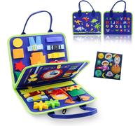 Busy Board Montessori Toy for 1 2 3 4 Years Old Kids Sensory Toy for Toddlers Activity Board for Thin Basic Clothing Travel Toy for Kids