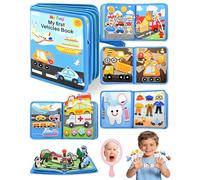 Busy Board Montessori Véhicules 1-3 Ans, Livre Sensoriel de Voyage | Thème véhicules ludique, parfait pour les voyages en voiture ou en avion