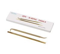 Busy-Corner Kit d'outils d'installation et d'extraction de joints toriques en laiton, lot de 2 pièces dans une boîte de couleur, ensemble de mini crochets, pour le retrait des joints toriques,