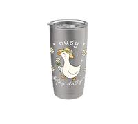 Busy Dilly Dallying Funny Goose Humour Meme Goose Lover Gobelet isotherme en acier inoxydable double paroi
