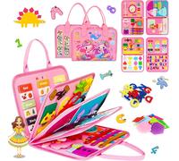 Busy Felt Montessori Board,Busy Board Montessori Games Toy for Children 1-4 Years,Fine Motor Skills Development & Preschool Education,Gift Toy Boy Girl Birthday (Fde Mermaid)