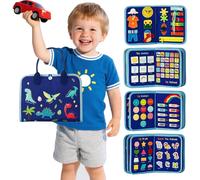 Busy Montessori Felt Board-Educational Game for Children 1-5 Years with Sensory Exercises,Discovery of Numbers,Colours and Emotions-Birthday Party Travel