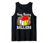 Busy Raising Ballers Softball Baseball Funny Girl mom Débardeur