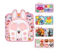 Busy Toy - Felt Portable Early Education Board for Kids Boy Girl Preschool Learning | Soft Felt with Interactive Activities, Montessory Travel Toy for Indoor Bedroom Living Room, 20 x 20 x 6 cm