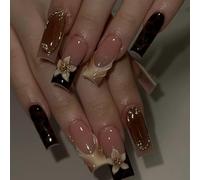 Busy Women Faux ongles à presser pour une application rapide des faux ongles longs confortables pour les affaires et les événements sociaux