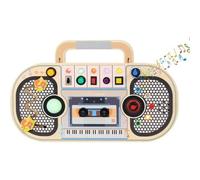 Busyboard Montessori En Bois Jouet Éducatif Radio Sensorielle Led Interrupteurs Magnétophone Télégraphe Sans Fil Pour Enfants Dès