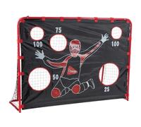But avec mur de but Hudora Unihockey Rouge 160x115x60 cm