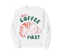But Coffee First Funny Sleepy Cat Lover Coffee Lover Morning Kitty Sweatshirt