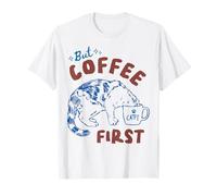 But Coffee First Funny Sleepy Cat Lover Coffee Lover Morning Kitty T-Shirt