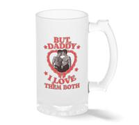 But Daddy I Love Them Both Hockey Romance Book tik Tok MM Sports Romance Bookish Gift heated rivarly Bière transparente Tasse Stein 0.5L