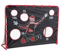But avec mur de but Hudora Unihockey Rouge 160x115x60 cm