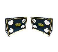 But de Foot Fun Noir et Rouge 1,8 x 1,2m avec Options (But + Mur de tir Noir)