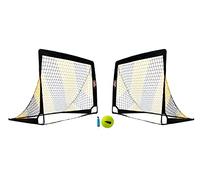 But de Foot Pop UP - la Paire - Couleurs et Tailles au Choix ! (Noir/Jaune : 1,2 x 0,9 m) - Livré avec Une Petite Balle et Une Petite Pompe !