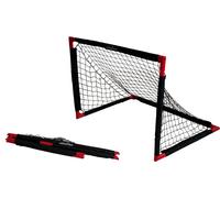 But de foot pour enfants pour le jardin - complètement pliable - 90x60cm - ballon de foot et ancrage au sol inclus
