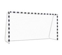 But De Football 300x160x90 Cm Métal Noir Et Blanc