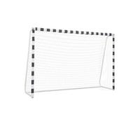 But De Football 300x200x90 Cm Métal Noir Et Blanc