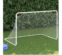 But de football blanc 122x81x81 cm acier