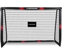 But de football Dunlop 180 x 120 x 60 cm - Grand but de football - Jouets d'extérieur pour enfants et adultes - Montage rapide - But d'entraînement de football - Métal - Noir/Rouge