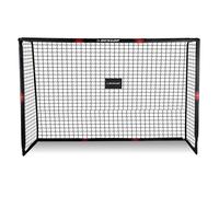 Dunlop Cage de Foot - But de Foot Enfant 240 x 160 x 85 cm - Kit Entrainement Football pour Enfants et Adultes - Cage Foot Exterieur et Interieur - Montage Rapide - Noir/Rouge