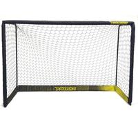 But de football en acier - 3 x 2 m - noir - Ancrage au sol et sac de transport inclus