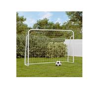 But De Football Et Filet Blanc 214x75x152 Cm Acier Et Polyester Vidaxl Vidaxl