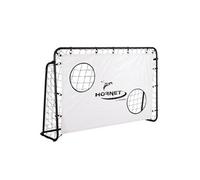 HUDORA But de football Hornet 180 avec mur de but - Extérieur pour enfants et adultes - But avec filet amovible et deux trous de tir renforcés - Résistant aux intempéries pour l'entraînement et les