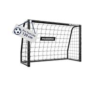 But de Football HUDORA Pro Tect Lite 120 - But de Jardin avec poteaux enrobés Une Utilisation extérieure - Montage Rapide grâce au système de clics - But Stable en Acier pour Enfants et Jeunes - Noir