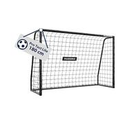 But de Football HUDORA Pro Tect Lite 180 - But de Jardin avec poteaux enrobés Une Utilisation extérieure - Montage Rapide grâce au système de clics - But Stable en Acier pour Enfants et Jeunes - Noir