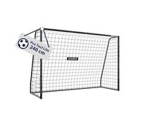 But de Football HUDORA Pro Tect Lite - But de Jardin avec poteaux enrobés Une Utilisation extérieure - Montage Rapide grâce au système de clics - But Stable en Acier pour Enfants et Jeunes - Noir