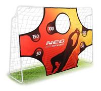 But de football - Neo-Sport - 245x155x80 cm - Tapis de but inclus - Structure en acier - Maille en polyéthylène