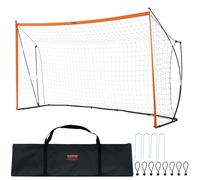 But de football portable VEVOR, filet de football, 3,6 x 1,8 m, pour le jardin, filet de football d'entraînement, set de buts d'entraînement, but de football tous temps avec sac de transport, orange