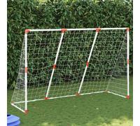 But de football pour enfants avec ballons 2 en 1 blanc vidaXL
