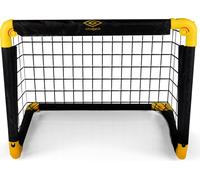 Umbro Cage de Foot 50 x 44 x 44 cm - Ensemble de 2 Buts de Foot - Mini But Pliable - Kit Entrainement Football pour Enfants et Adultes - Cage Foot Exterieur et Interieur - Noir/Jaune
