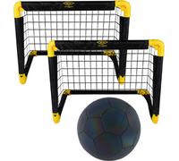 But de football Umbro 50 x 44 x 44 cm, set de 2 avec ballon de football, but pliable pour enfants Noir/Jaune
