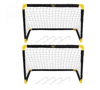 But de Football Umbro - Lot de 2 - Cage de Foot 90 × 59 × 61 cm - But Pliable - Facile à Ranger - But d’Entraînement pour Enfants et Adultes - Plastique - Noir/Jaune