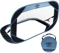 Umbro Cage de Foot Pop-Up - But de Foot Enfant 90 x 59 x 61 cm - Mini But Pliable - Kit Entrainement Football pour Enfants et Adultes - Cage Foot Exterieur et Interieur - Sac de Transport - Bleu/Noir