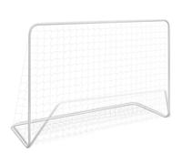 But de football - vidaXL - Acier - 182x61x122 cm - Blanc