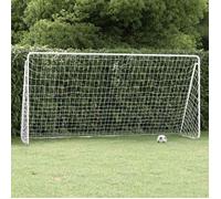 But de football - vidaXL - Acier - Filet résistant - 366x122x182 cm - Blanc