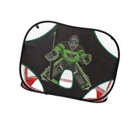 But d'entraînement de hockey sur glace pliable mettant en évidence le contour du gardien de but pour un tir précis et économiser de l'espace de rangement But de hockey avec un motif de gardien de but