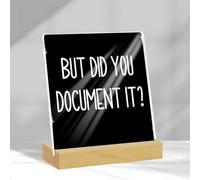 But Did You Document It Décoration de bureau - Cadeau amusant pour homme et femme - Décoration de bureau amusante pour travail, collègue, maison, ferme, étagère - Accessoires de bureau - Noir