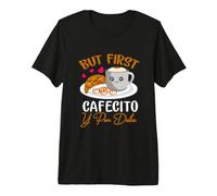 But First Cafecito Y Pan-Dulce Concha Mexicain Coffee Lover T-Shirt Haut de Gamme