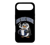 But First Coffee Sleepy Penguin Caffeine Lover Coque pour iPhone Air