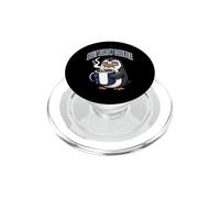 But First Coffee Sleepy Penguin Caffeine Lover PopSockets PopGrip pour MagSafe