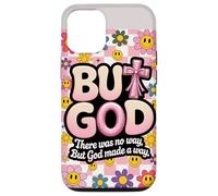 But God Pink Christian Floral Bow Teen Girls Écriture Coque pour iPhone 12/12 Pro
