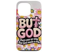 But God Pink Christian Floral Bow Teen Girls Écriture Coque pour iPhone 13 Pro