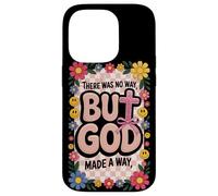 But God Pink Christian Floral Bow Teen Girls Écriture Femme Coque pour iPhone 14 Pro