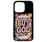 But God Pink Christian Floral Bow Teen Girls Écriture Femme Coque pour iPhone 15 Pro Max