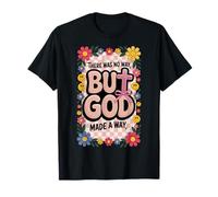 But God Pink Christian Floral Bow Teen Girls Écriture Femme T-Shirt