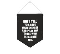 But I Tell You,love Your Enemies And Pray for Those Who Persecute You Bannière en toile 25,4 x 30,5 cm à suspendre au mur Décoration murale pour chambre à coucher, chambre d'enfant, décoration